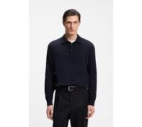 BOSS Cotton sweater with polo collar - Style Gemello-P, 50506025 Dark Blue