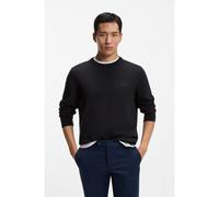 BOSS Cotton sweater with tonal logo embroidery - Style Upacas-L, 50556344 Dark Blue S