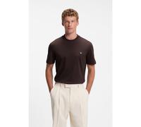 BOSS Cotton T-shirt with Double-B-monogram badge - Style C-Taut 01, 50555844 Dark Brown M