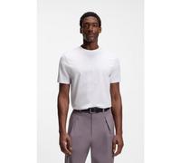 BOSS Cotton T-shirt with jacquard pattern - Style H-Thompson 233, 50558850 White L