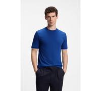 BOSS Cotton T-shirt with tipped sleeve cuffs - Style Thompson 250_IN, 50560044 Blue L