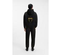 BOSS Cotton-terry hoodie with logo artwork - Style Zixin_CNY, 50556448 Black S