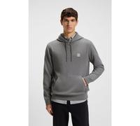 BOSS Cotton-terry hoodie with logo patch - Style Wetalk, 50509314 Grey M