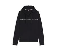 BOSS Cotton-terry jacket with logo and stripe - Style Authentic Jacket H, 50550571 Black L