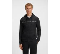 BOSS Cotton-terry jacket with logo and stripe - Style Authentic Jacket H, 50550571 Black S