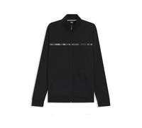 BOSS Cotton-terry Jacket With Stripe And Logo