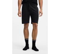 BOSS Cotton-terry shorts with stripe and logo - Style Authentic Shorts, 50554778 Black S