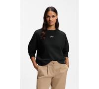 BOSS Sweatshirt Aus Baumwoll-terry Mit Logo In Handschriftlichem Stil Black