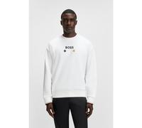 BOSS Cotton-terry sweatshirt with logo detail - Style CREW BOSS OPEN 25, 50552326 White S