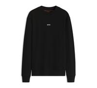 BOSS Cotton-terry sweatshirt with logo print - Style WeSmallcrew, 50514541 Black M
