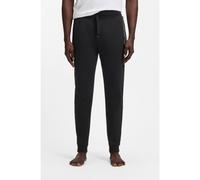 BOSS Cotton-terry tracksuit bottoms with logo and stripe - Style Authentic Pants, 50554784 Black S