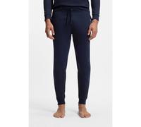 BOSS Cotton-terry tracksuit bottoms with logo and stripe - Style Authentic Pants, 50554784 Dark Blue XL