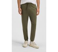 BOSS Cotton-terry tracksuit bottoms with logo patch - Style Sestart, 50509303 Olive