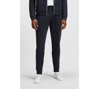BOSS Cotton-terry tracksuit bottoms with logo print - Style Authentic Pants, 50545565 Dark Blue S