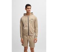 BOSS Cotton-terry zip-up hoodie with logo print - Style Authentic Jacket H, 50535830 Light Beige M