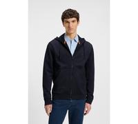 BOSS Cotton-terry zip-up hoodie with tonal logo patch - Style Zetalky, 50508578 Dark Blue S