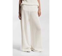 BOSS Cotton trousers with micro-lace structure - Style Fangrove, 50562672 Natural S