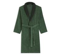BOSS Cotton velvet dressing gown with Double B monogram - Style DOUBLEB Cypres Bath robe L, KIM-DOUBLEB Green XL
