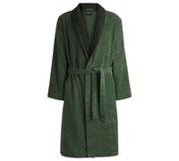 BOSS Cotton velvet dressing gown with Double B monogram - Style DOUBLEB Cypres Bath robe L, KIM-DOUBLEB Green XXL
