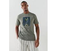 BOSS Creature Graphic Relaxed Fit T-Shirt, Dark Khaki, Size L, Men Dark Khaki