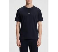 Boss Crew Neck Stretch-Cotton T-shirt with Contrast Chest Logo - Size: 3XL - male