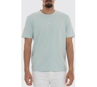 Boss Crew Neck Stretch-Cotton T-shirt with Contrast Chest Logo - Size: XL - male