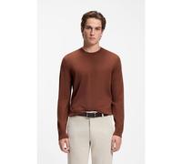BOSS Crew-neck sweater crafted from virgin wool - Style H-Leno, 50565469 Brown XXXL
