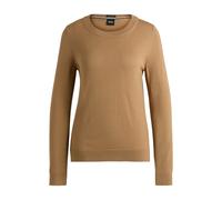 BOSS Crew-neck sweater in merino wool - Style Feganasi, 50492551 Light Brown XS