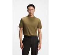 BOSS Crew-neck T-shirt in mercerised Supima cotton - Style L-Tesar 14, 50509277 Gold L