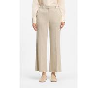 BOSS Cropped flared-fit trousers in a slub weave - Style Talia-Crop, 50565073 Light Beige 6