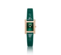 BOSS Crystal-embellished green-dial watch with green leather strap - Style LUCY PRECIOUS, 58565061 Green pcs.