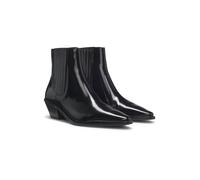 BOSS Cuban-heel ankle boots in polished leather - Style Niara_ChBootie50_AB, 50548766 Black 6