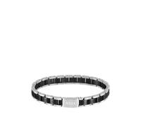 BOSS Cuff in black-plated and silver-tone steel - Style METAL LINKS ESSENTIALS, HB1580665 Silver tone pcs.