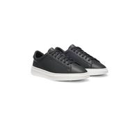 BOSS Cupsole trainers in leather with signature-stripe stitching - Style Kieran_Tenn_allt, 50552853 Black 7