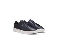 BOSS Cupsole trainers in leather with signature-stripe stitching - Style Kieran_Tenn_allt, 50552853 Dark Blue 10