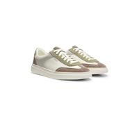 BOSS Cupsole trainers in leather with suede trims - Style Kieran_Tenn_sdtbpl, 50573540 Light Beige 7