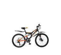 Boss Stealth 24 Inch Black & Orange Junior Mountain Bike Black