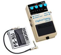 Boss DD-3T Digital Delay Effect Device + FS-5U Foot Button + Keepdrum Patch Cable 30 cm