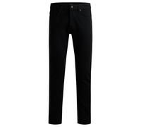 BOSS Mens Delaware BO Stay-Black Slim-fit Jeans in Comfort-Stretch Denim