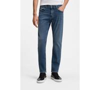 BOSS Mens H-Delaware Pure-Blue Slim-fit Jeans in Comfort-Stretch Denim