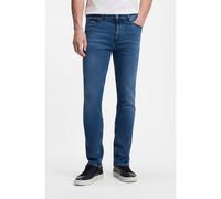BOSS Mens H-Delaware Blue Slim-fit Jeans in Cashmere-Touch Denim