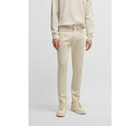 BOSS Delaware slim-fit trousers in stretch satin - Style P-Delaware5, 50540048 White 35/34
