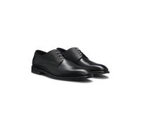 BOSS Derby shoes in smooth and textured leather - Style Derrek_Derb_buprpt, 50555426 Black