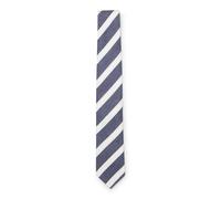 BOSS Diagonal-stripe tie in linen-silk jacquard - Style C-TIE 7.5CM 262, 50561746 Blue stripes pcs.