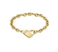 Boss Dinya Yellow Gold Tone IP Chain Heart Bracelet