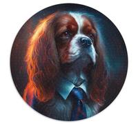 Boss Dog 1000 Pieces Puzzle Gifts Round Jigsaw Puzzle 1000 Pieces Fun at Home Activities, Birthday Present, Travel Gifts 67.5x67.5cm