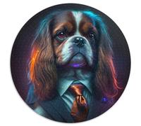 Boss Dog 1000 Pieces Puzzles for Adults 1000 Piece Round Jigsaw Family Activity, DIY Home Decor, 67.5x67.5cm