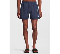 BOSS Orange Dolphin NOS Mens Quick-Drying Swim Shorts with Stripe and Logo - Blue 413 - Blue 413 - M