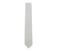 BOSS Dot-pattern tie in silk-linen jacquard - Style C-TIE 7.5CM 262, 50561734 Grey Patterned pcs.