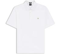 BOSS DOUBLE B MONOGRAM MERCERISED-COTTON POLO SHIRT